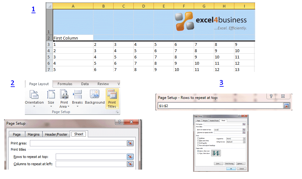 Print Titles Function in Microsoft Excel